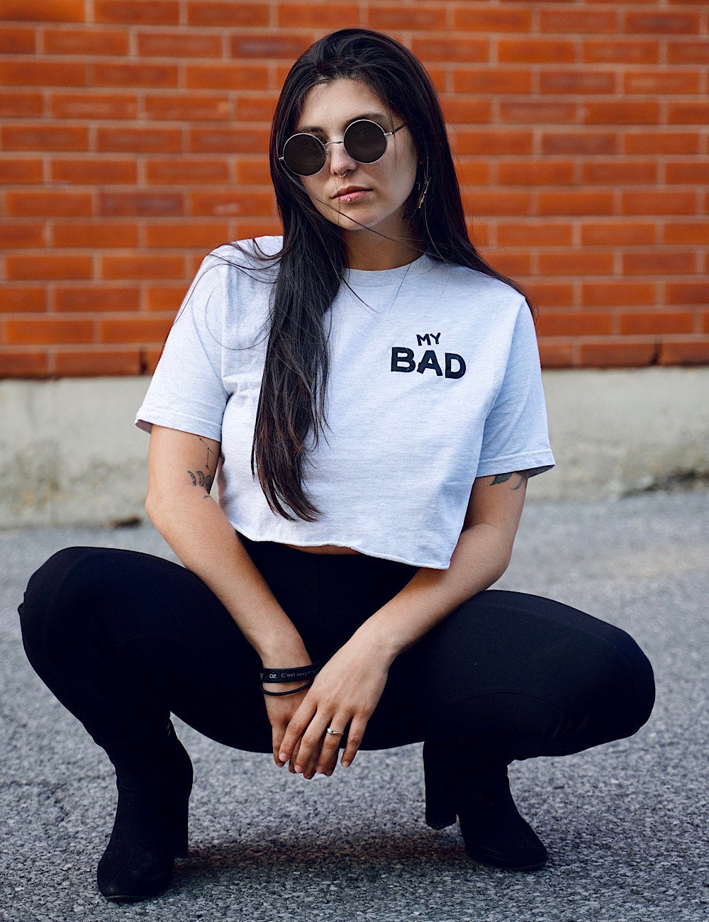 My Bad Petit logo - Cropped T-shirt