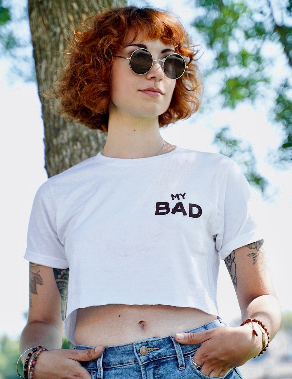 My Bad Petit logo - Cropped T-shirt
